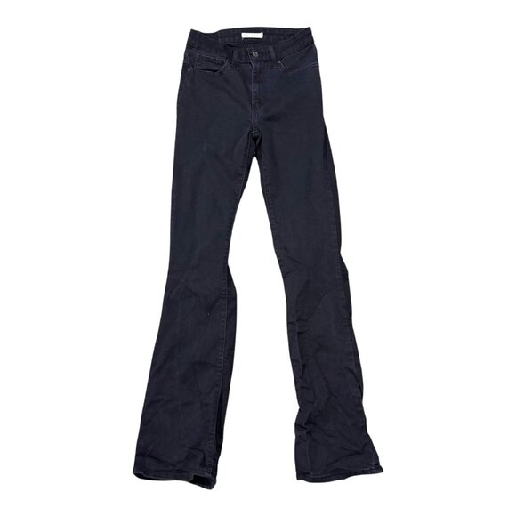 Levis 725 High Rise Bootcut Jeans Size 27 x 31 Black Denim Womens Premium Pants - Picture 1 of 6